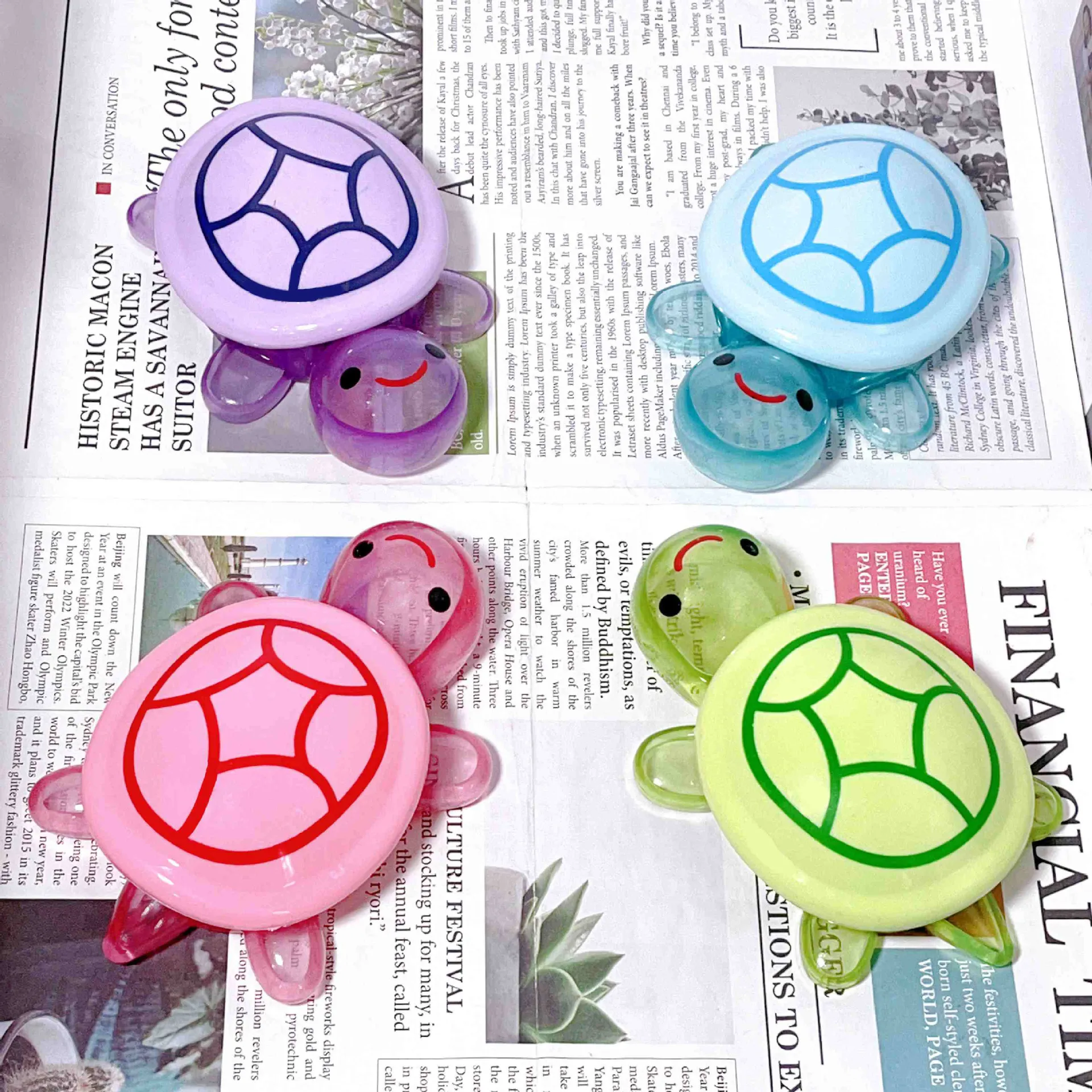 17cm Safe Cartoon Luminous Turtle Storage Box Home Decor Resin Crafts Glowing Small Turtle Storage Case Ornament Room Decoration