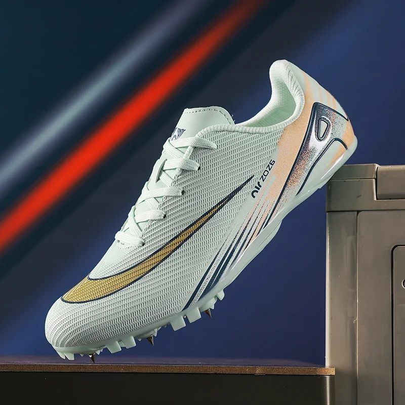 Men Field Shoes Track Spike Athletic Soft Professional Running Long Jump Sprint Light weight Non Slip Nails Race Racing Match