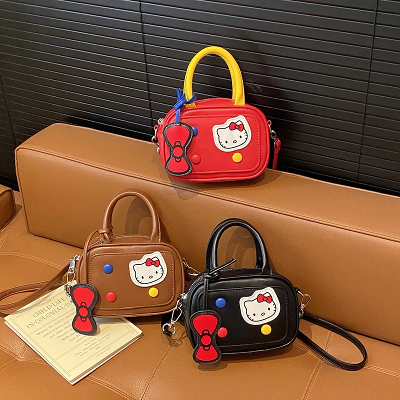 

Sanrio Cute Cartoon Boys and Girls Shoulder Bag Cute Kitten Mini Baby Handbag New High Beauty Children's Bag