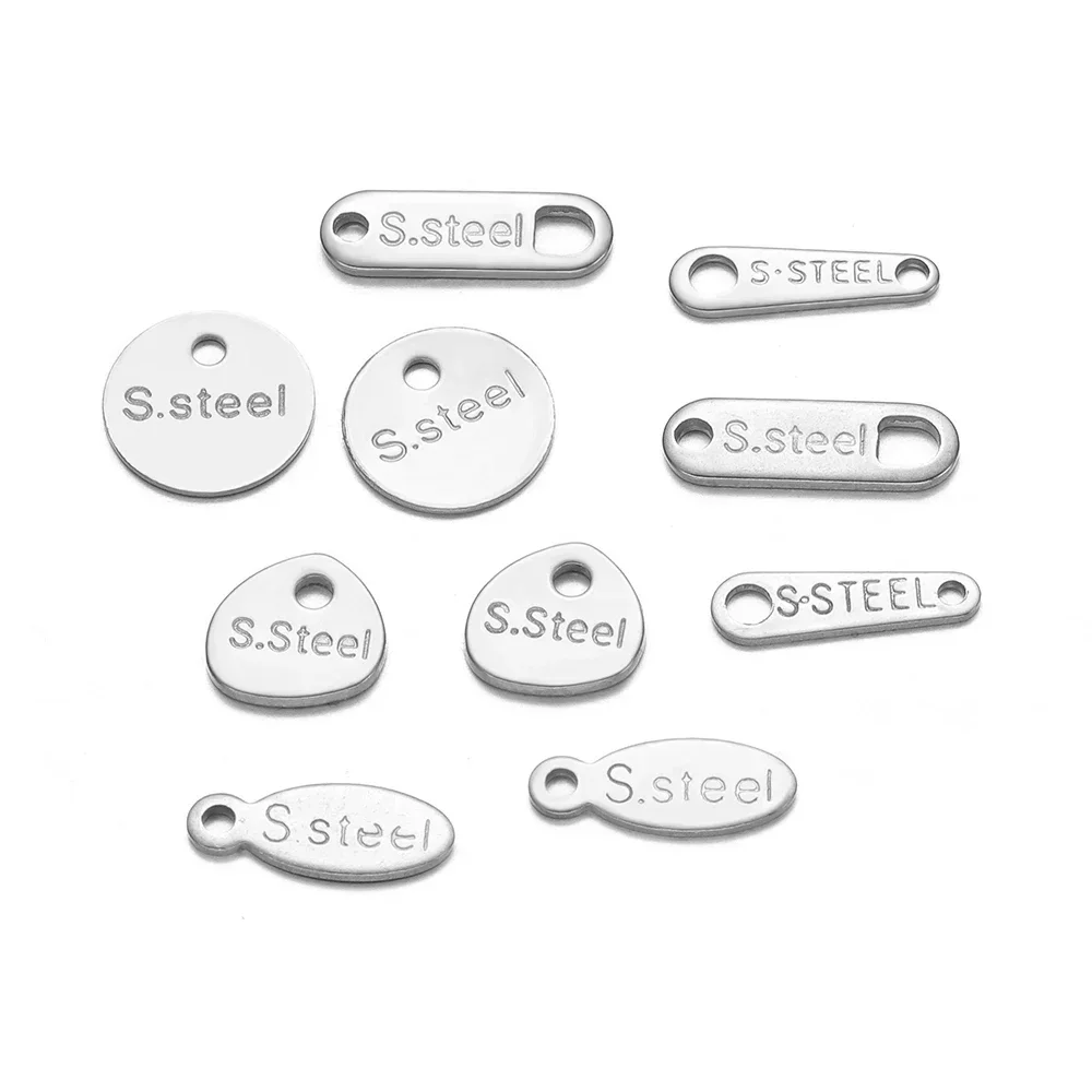 50pcs Gold Plated Stainless Steel End Tail Charms Extension Chain Connector Pendants for DIY Fashion Jewelry Crafts Making Bulk image 6