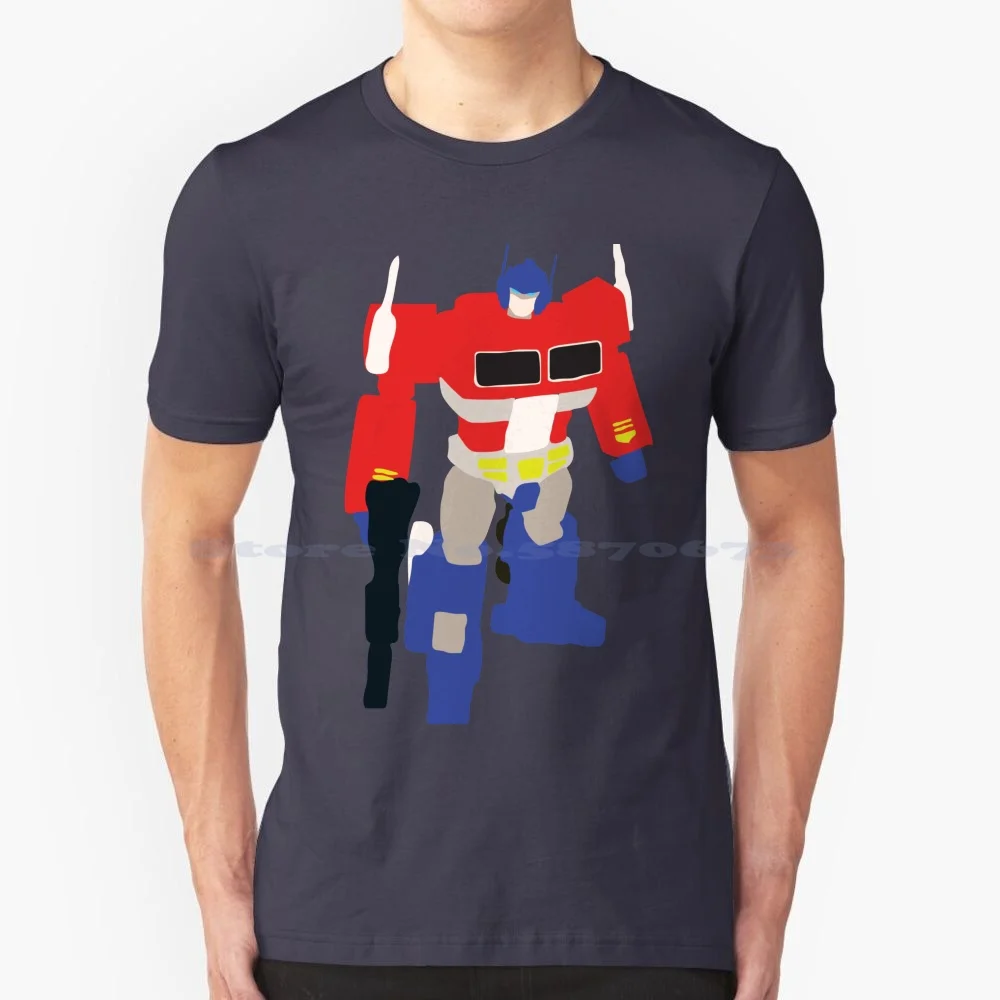 Blocky T Shirt 100% Cotton Tee Minimalist Autobot Decepticon G1 Toy 1980s Robot Cartoon