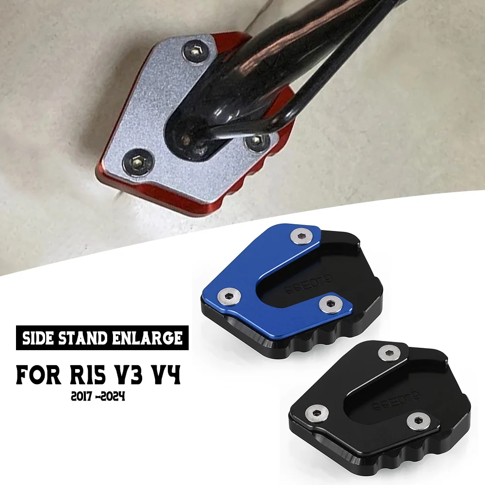 

For YAMAHA YZF R15 V3 V4 2017 2018 2019 2020 2021 2022 2023 2024 Side Stand Extension Kickstand Enlarger Plate Pad YZF-R15V3