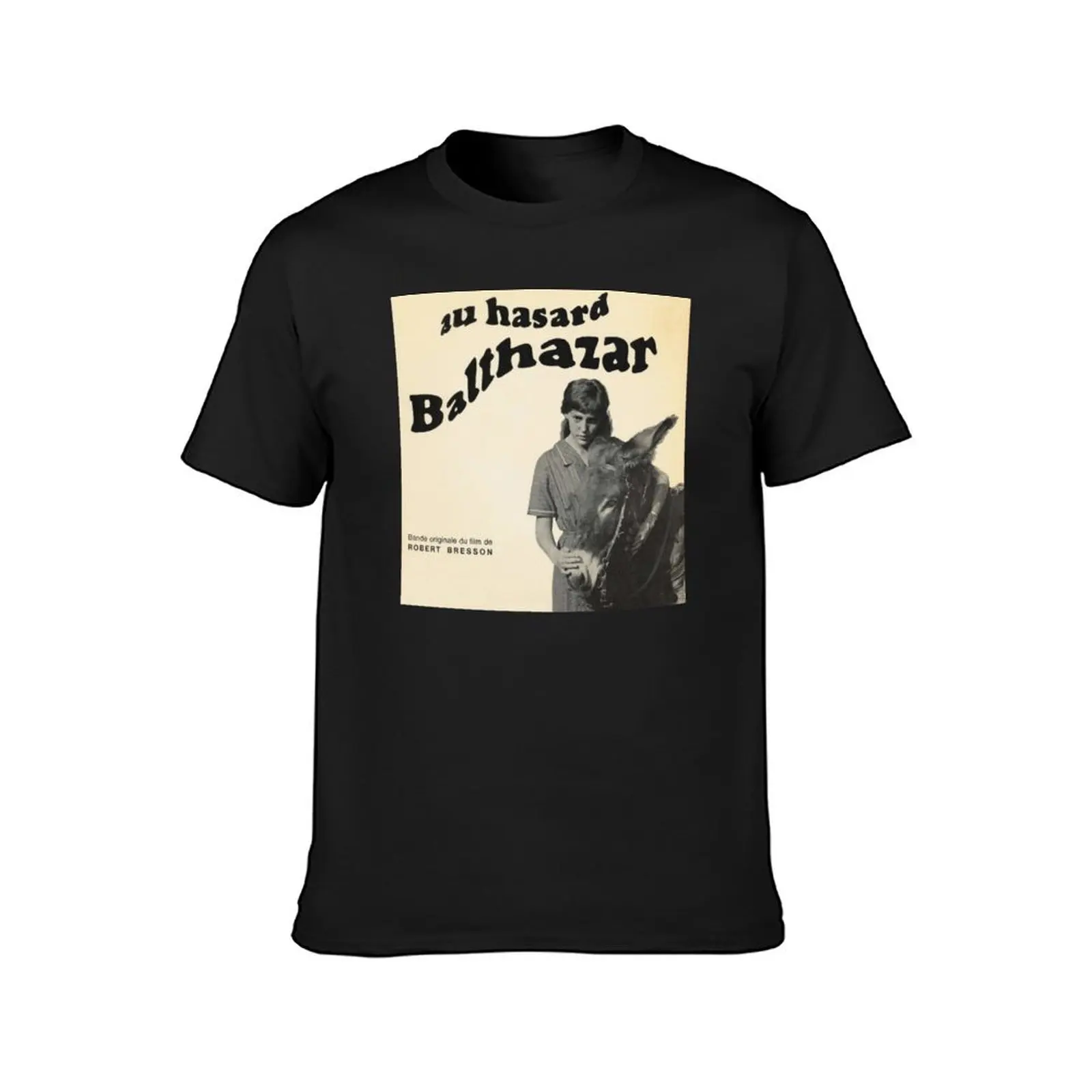 Au Hasard Balthazar - Robert Bresson 1960s french film donkey T-Shirt graphics quick-drying korean fashion plain t shirts men