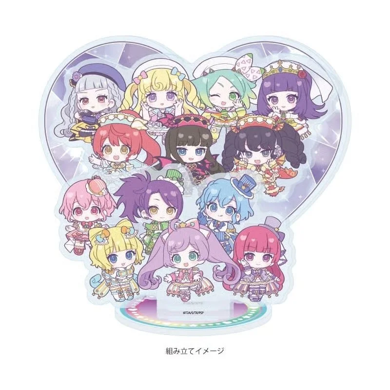 Idol Time PriPara Acrylic Diorama Anime Pretty Series 15th Anniversary Chibi Idol Girl Figure Desk Model Plate Ornament Keychain