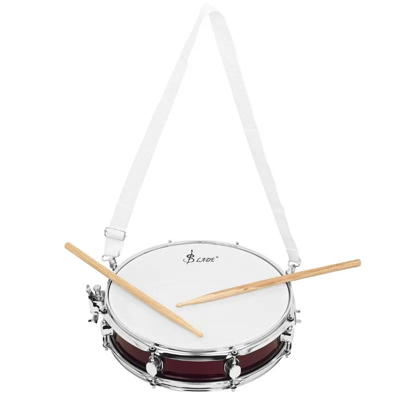 14X3.5 Inch Slim Stainless Steel Snare Drum Marching Small Drum for Student Adult Band Performance Instrumento Musical