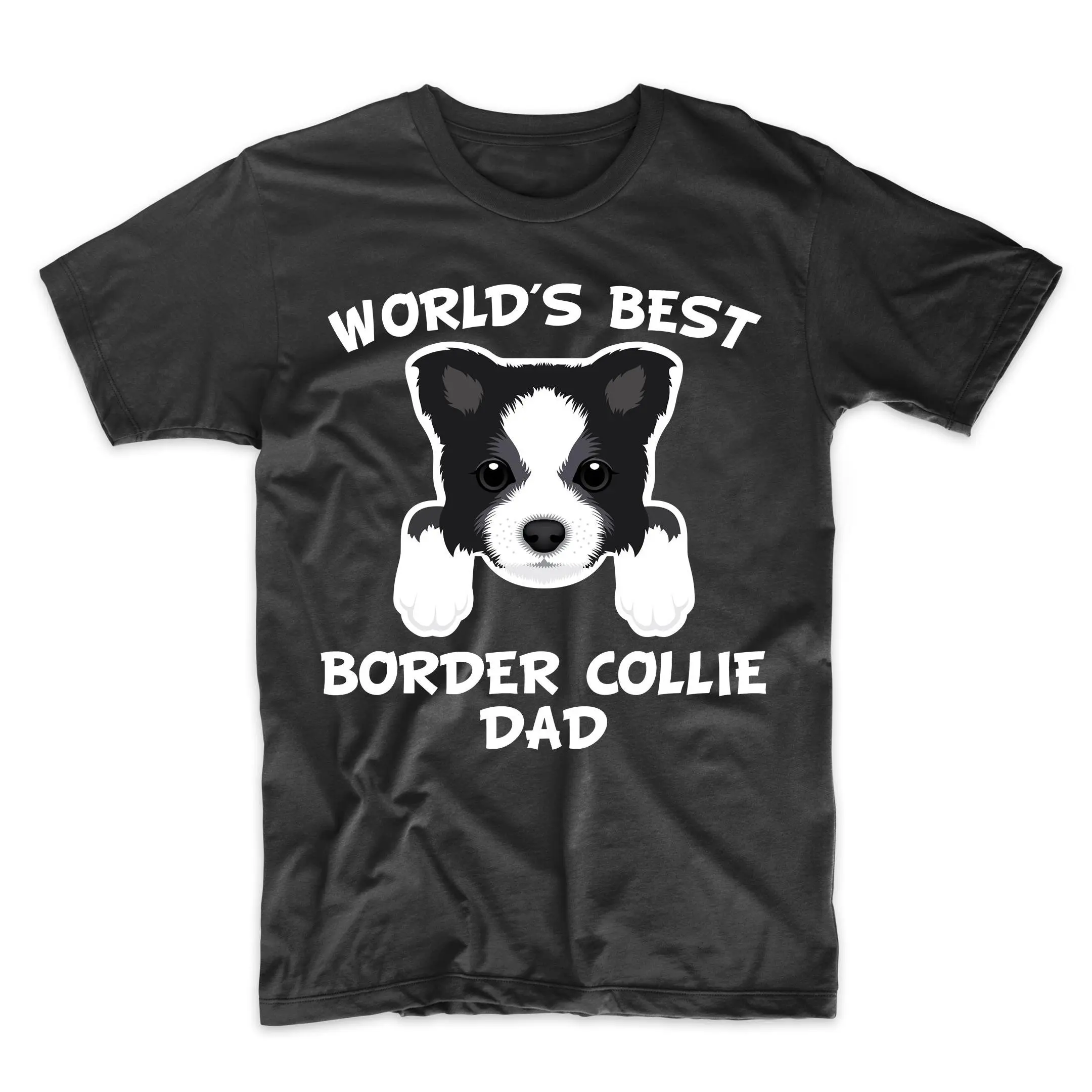 Border Collie Dad T Shirt World'S Best Dog Owner