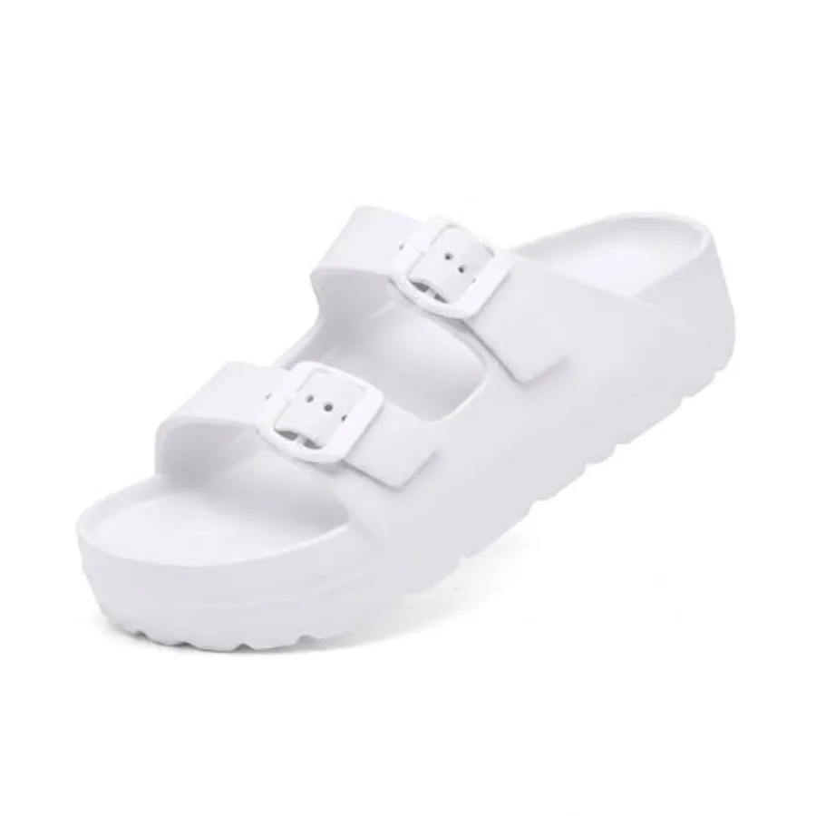 

Haifago Women's Platform Sandals with Arch Support, Summer Beach Slides Adjustable Buckle Comfortable Lightweight EVA Slip on S