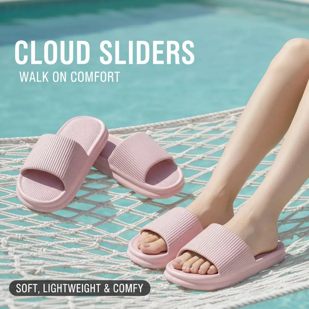 EVA Slide Slippers Ultra Soft Non Slip Open Toe  Lightweight No Odor Indoor Outdoor Shower Slides Multiple Colors For Women