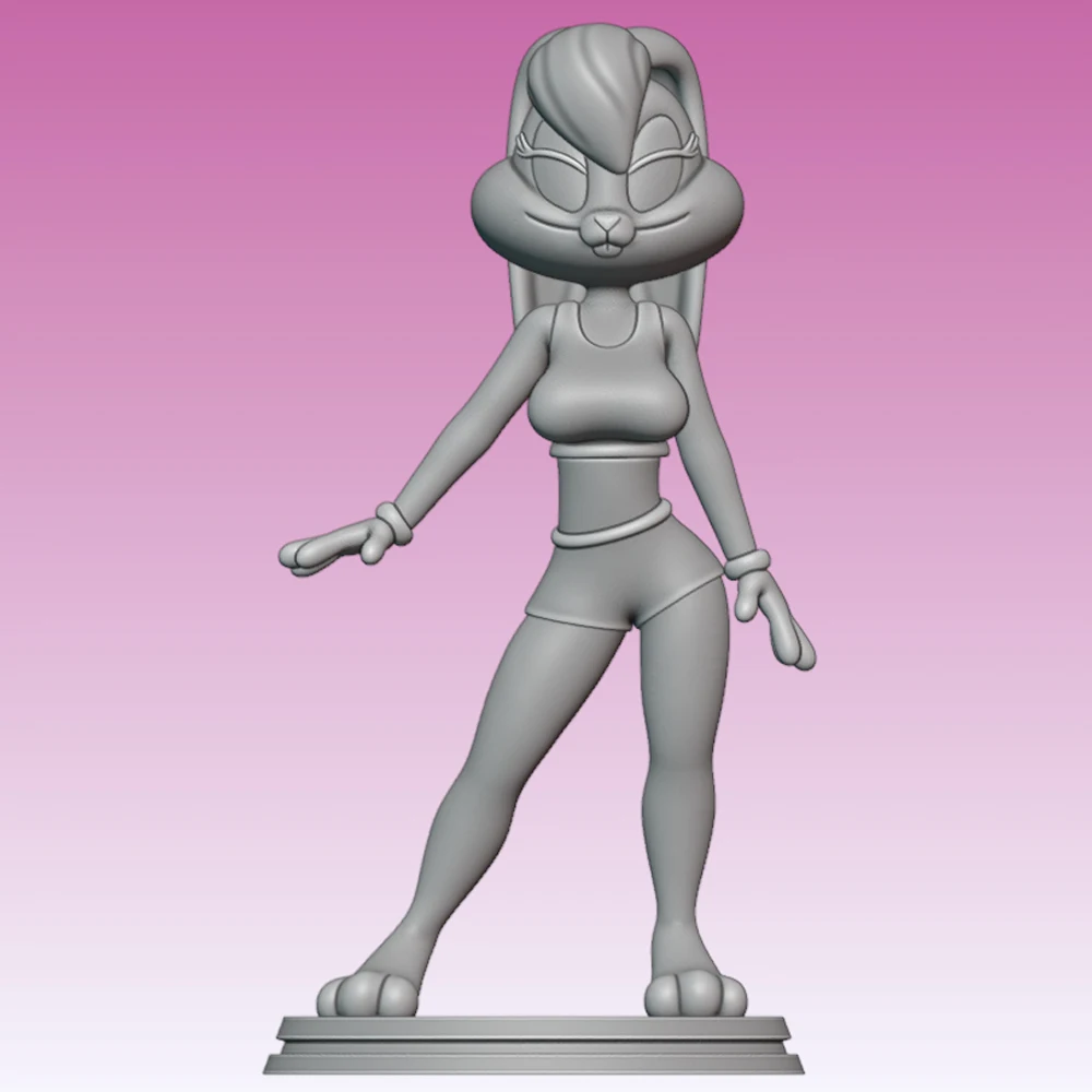 Kit de juguete de resina con estampado 3d de conejito Sexy 1:24, figura sin pintar Gk, muñeca Lola Diy, estatua sin montar, modelo de colección de figuras de Anime