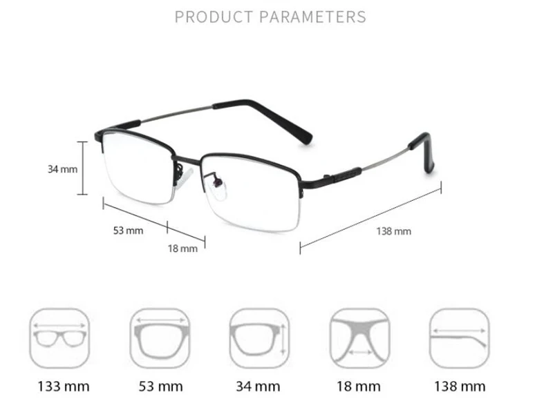 Ultraleichte, flexible Lesebrille mit progressiver Multifokal-Korrektur, Blaulichtfilter, Anti-Ermüdungs-Metallgestell, Lesebrille – Detail 9