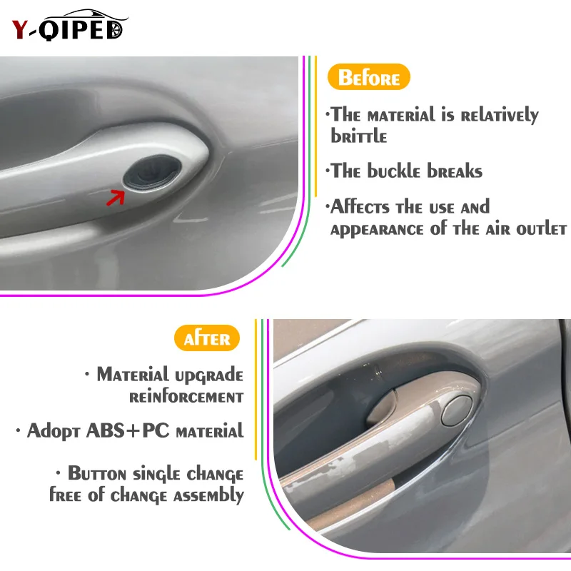 Outer Door Handle Lock Key Hole Cover Cap Front Left 1 PC For BMW 3 5 8 Series X3 X4 X5 X6 X7 G08 G20 G28 G30 G31 G38 2018-2023