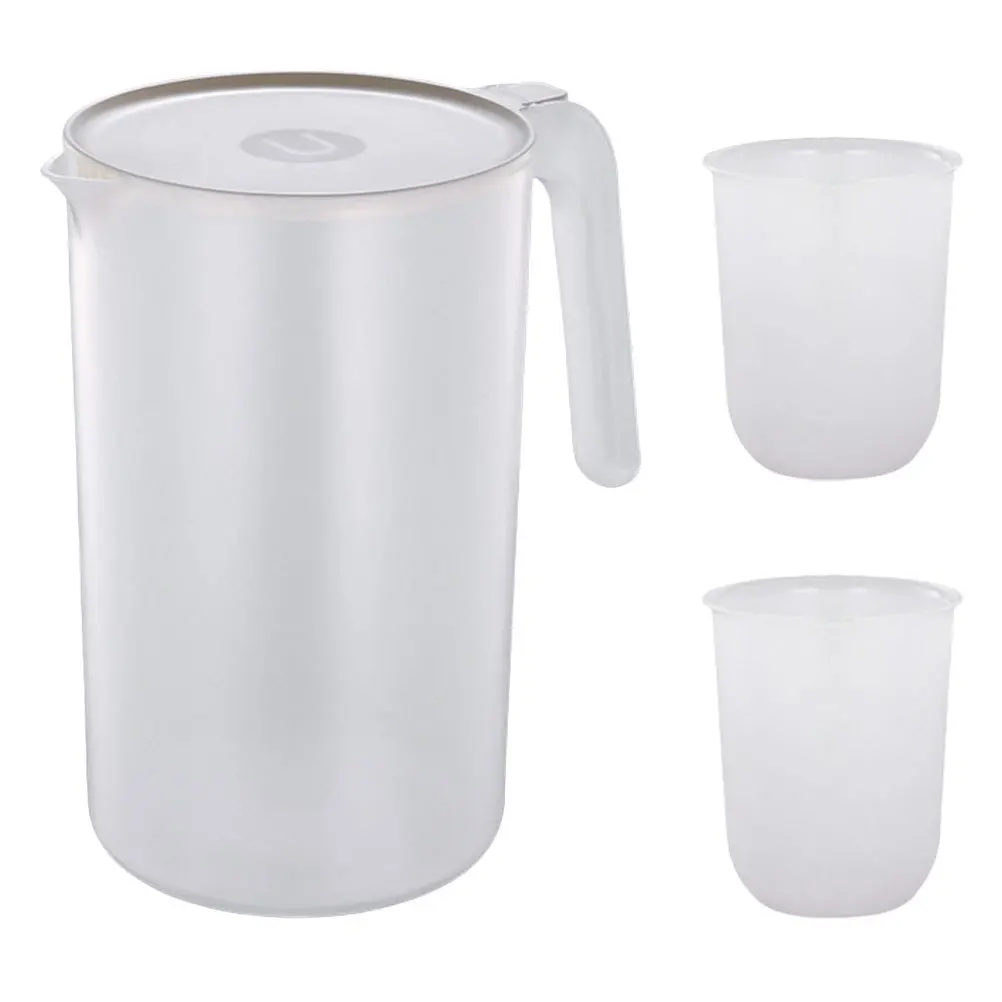 

1Set Large Capacity Cold Water Kettle Household Kettle with Handle Lid Ice Filling Juice Dispenser Water Container