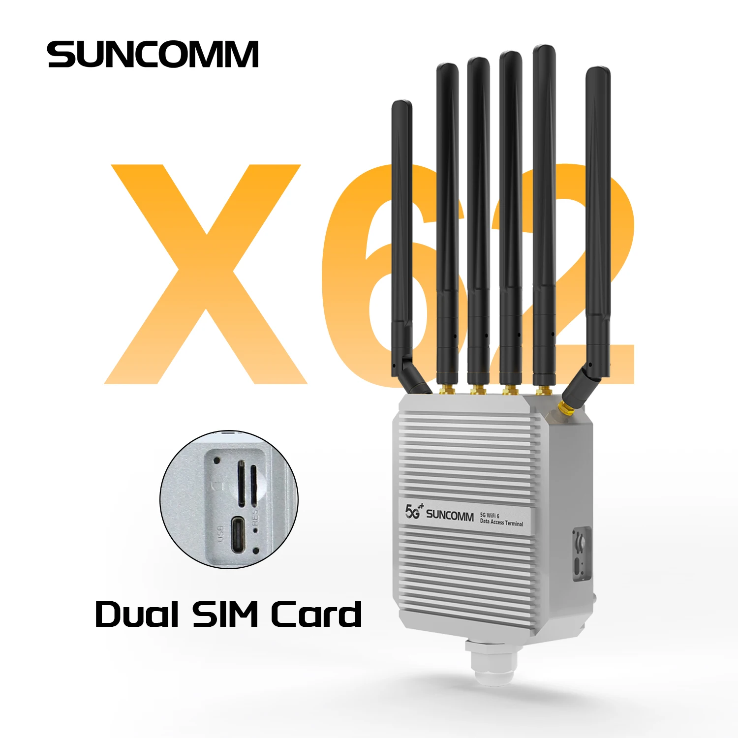 New SUNCOMM CP520 Outdoor Router With WiFi6 5G NR AX3000 IPQ5018 Dual Band High-gain Antenna Power Over Ethernet POE Outdoor CPE