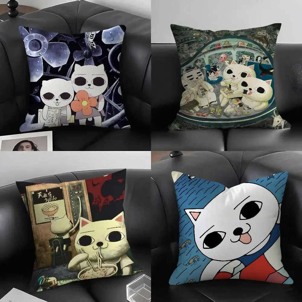 

Game Anime Cat N-Nekojiru-soS Pillow Case Soft Plush Fabric Double Sided Print Decorative Home Living Room Gift Cushion Cover