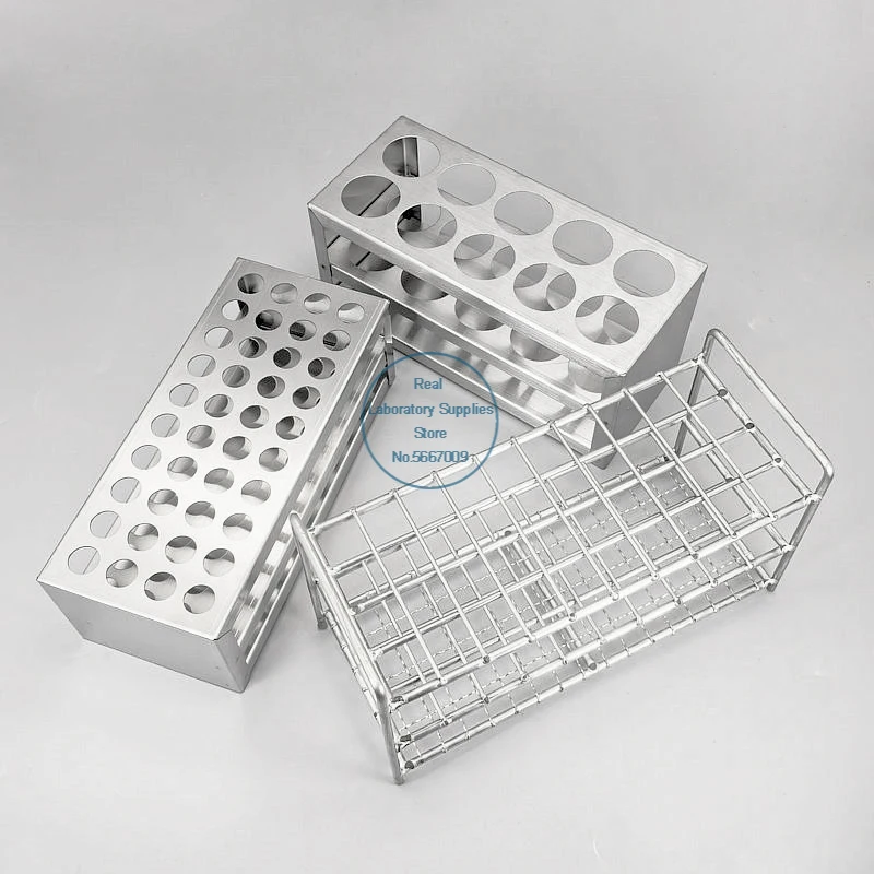 1pcs Laboratory Stainless Steel Centrifugal Tube Rack Multi Functional Steel Wire Test Tube Holder with 13 To 32mm Hole Size