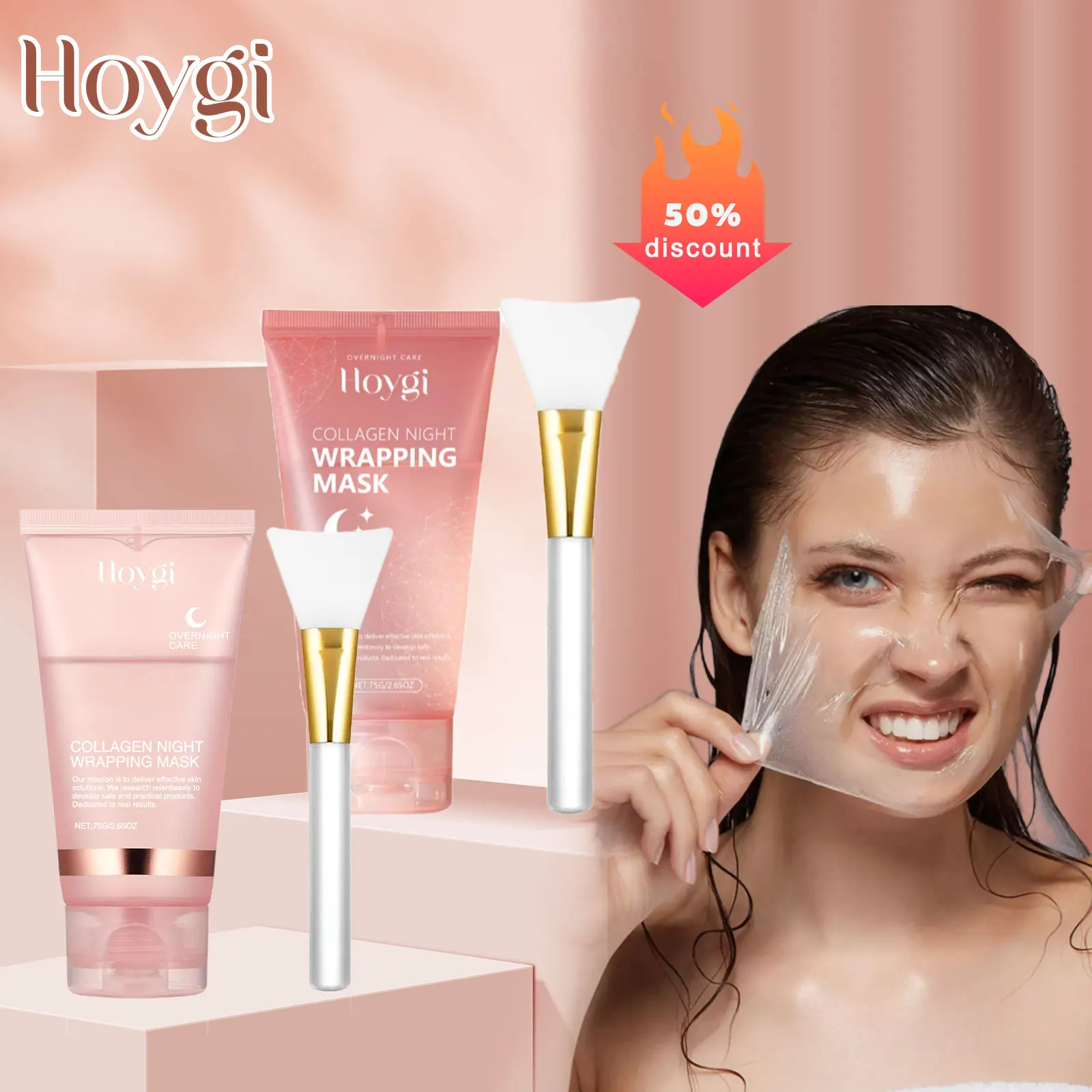 

Hoygi Collagen Peel Off Mask Deep Cleansing Moisturizing Nourishing Shrink Pores Oil-Control Lifting Face Mask Facial Skin Care