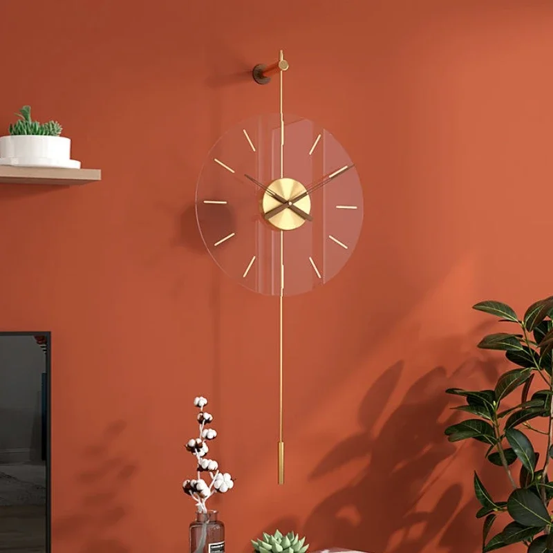 Modern Minimalist Wall Clock Acrylic Silent Large Wall Clock Nordic Luxury Round Hanging Clocks Household Decoration Accessories