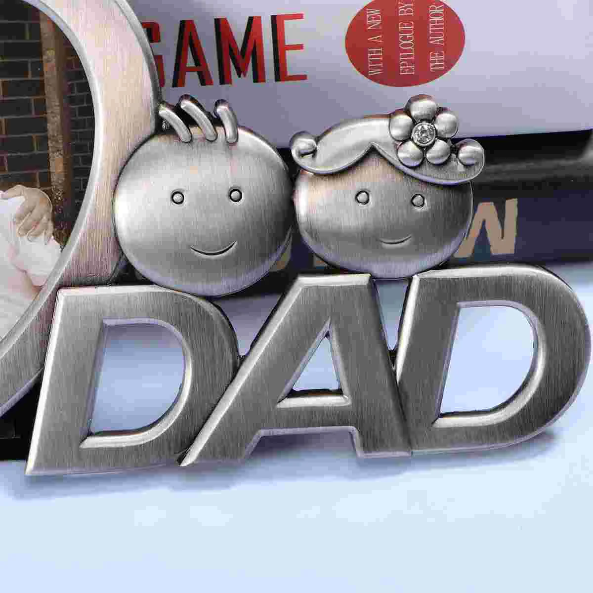 I Love Dad Metal Picture Photo Frame (Silver) Dad photo frame Father photo frame I love dad photo frame