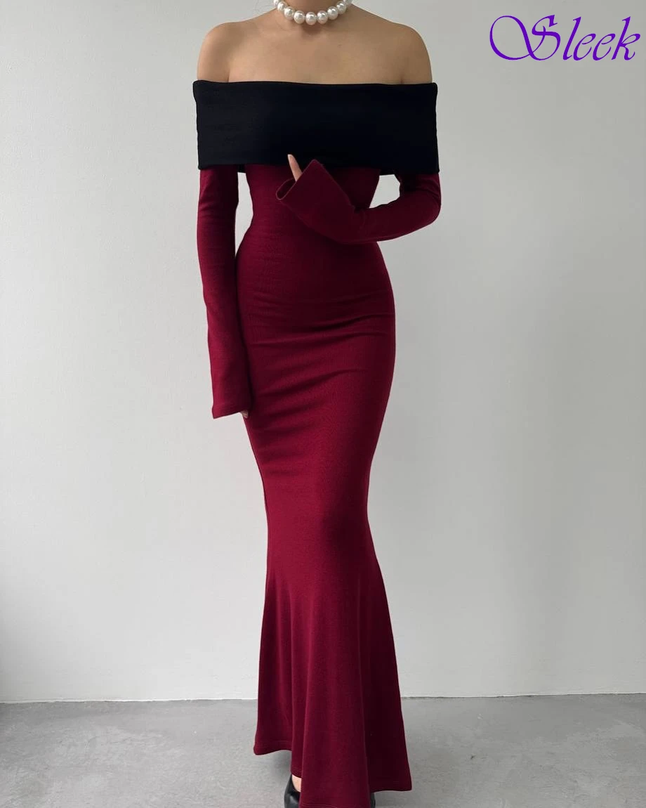 

Customized Mermaid Boat Neck Elegant Formal Evening Dress and Temperament Celebrity Gowns High Quality Bespoke Occasion Gowns