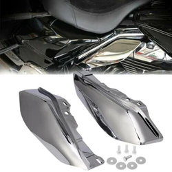 Chrome Motorcycle Engine Heat Shield Air Deflector Mid-Frame Trim For Harley Touring Street Glide FLHX 2009-2016