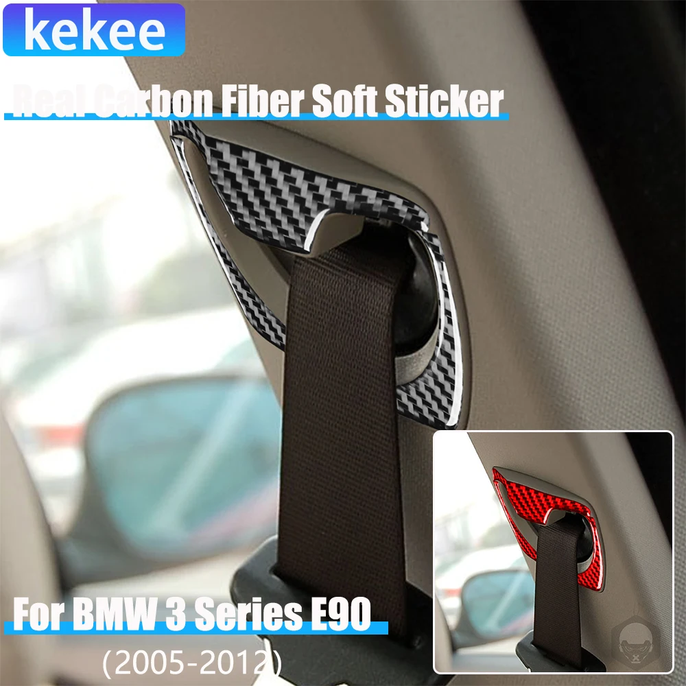 

Настоящие автомобильные аксессуары из углеродного волокна, наклейка на панель ремня безопасности для BMW 3 серии E90 2005 2006 2007 2008 2009 2010 2011 2012