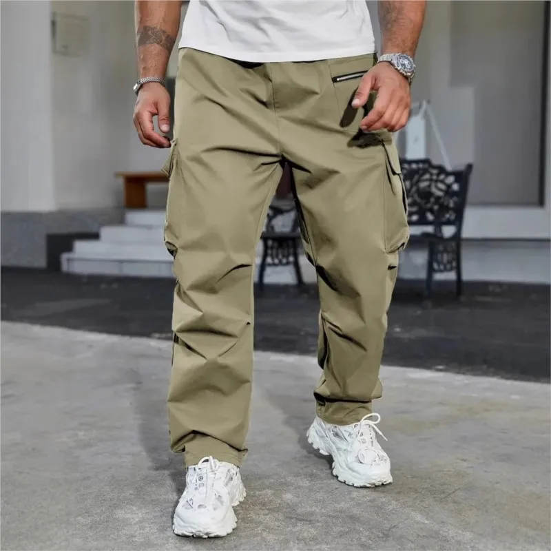 Summer Men's Tactical Cargo Pants High-Quality Outdoor Sports Work Joggers Hiking Korean Style Sweatpants 2025 New