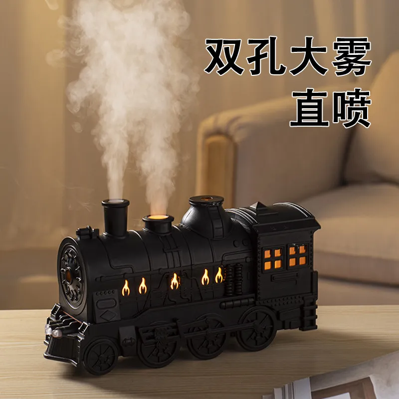 Creative Desktop Aroma Diffuser, Train & Ship Shaped Ornament, 2‑in‑1 Humidifier & Diffuser, Gift for Men