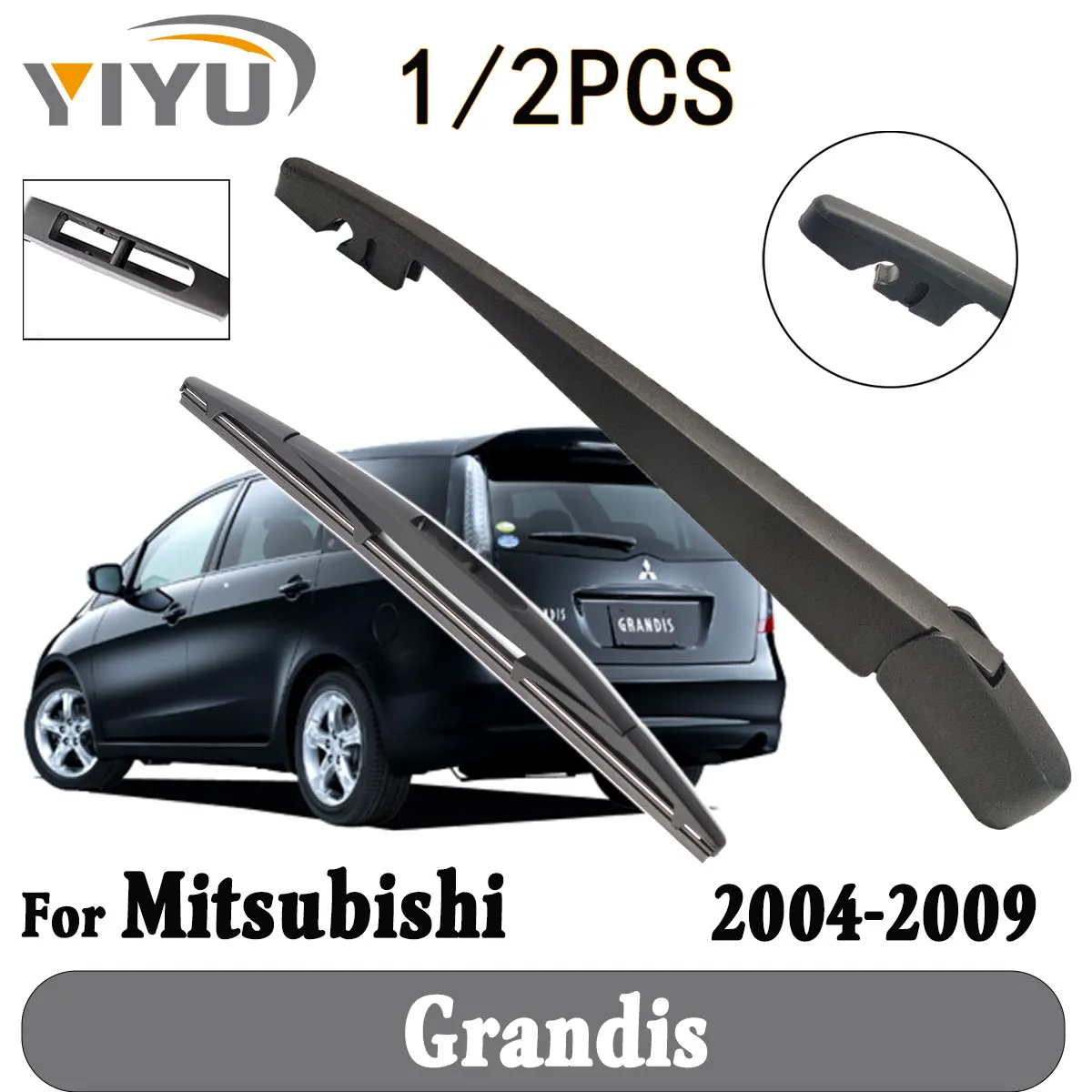 

1/2 шт., щетка заднего стеклоочистителя, рычаг стеклоочистителя, лобовое стекло, чистая задняя дверь, окно, автомобильная щетка от дождя для Mitsubishi Grandis 2004--2009