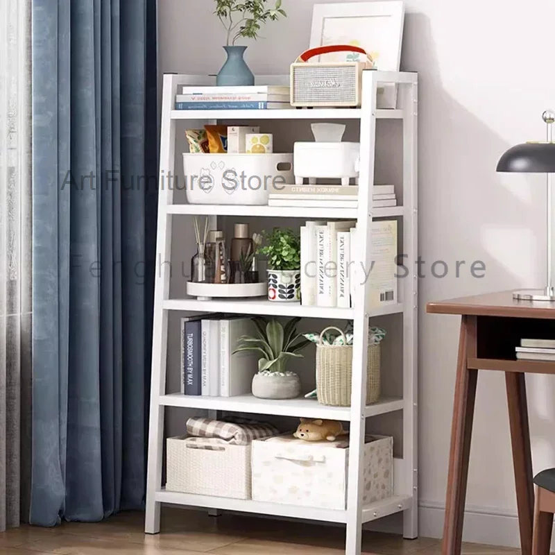 

Ladder Display Bookcase White Nordic Organizer Modern Bookshelf Storage Kitchen Estanteria Habitacion Cute Furniture Livingroom