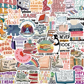 10/50PCS Leuke Bloem Boek Lezen Stickers Esthetische DIY Briefpapier Notebook Fles Laptop Bagage Gitaar Skateboard Auto Sticker