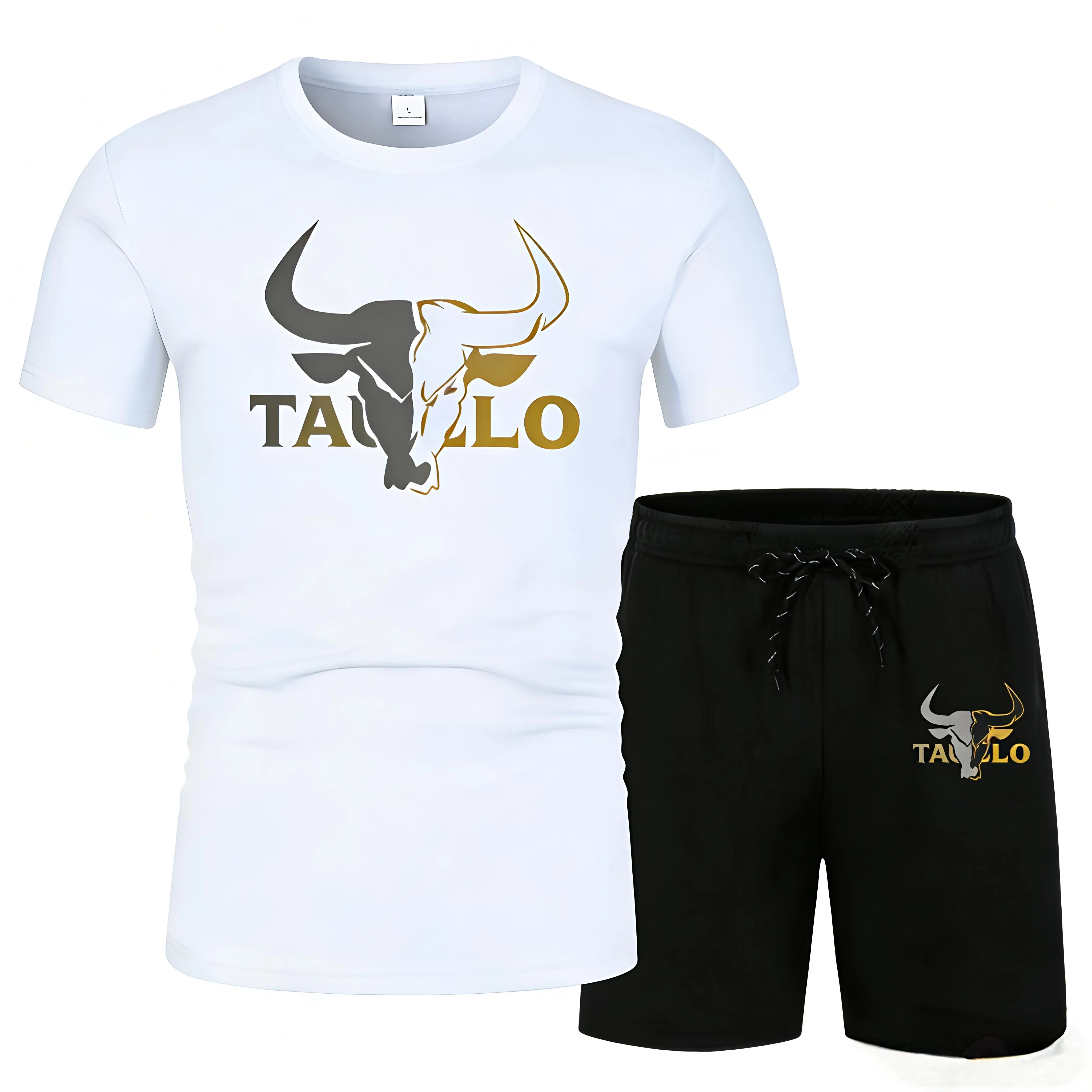 

2026 summer men's sports suit T-shirt+5-point shorts 2-piece set quick drying mesh short sleeved set breathable basketball suit