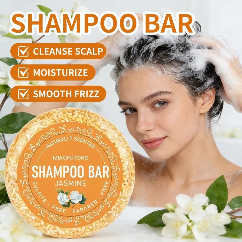 Jasmine Shampoo Soap, Deep Cleansing, Hair Care, Hydration and Protection Wet, Oil Controlled Fluffy Hair