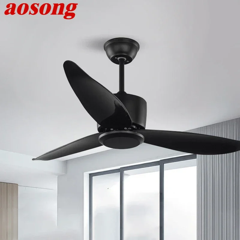 

AOSONG Nordic Without lights Ceiling Fan Modern Minima lism Living Room Bedroom Study Cafe Hotel