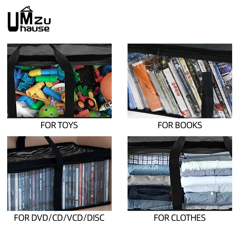 Large DVD CD Storage Bag Media Discs Holder with Zipper