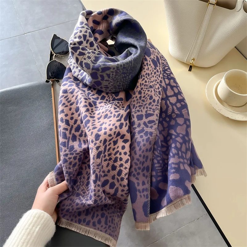 Luxury Brand Pashmina Shawl Wrap Scarf for Women Design Winter Warm Cashmere Scarves Bandana Female Thick Blanket Soft Bufanda