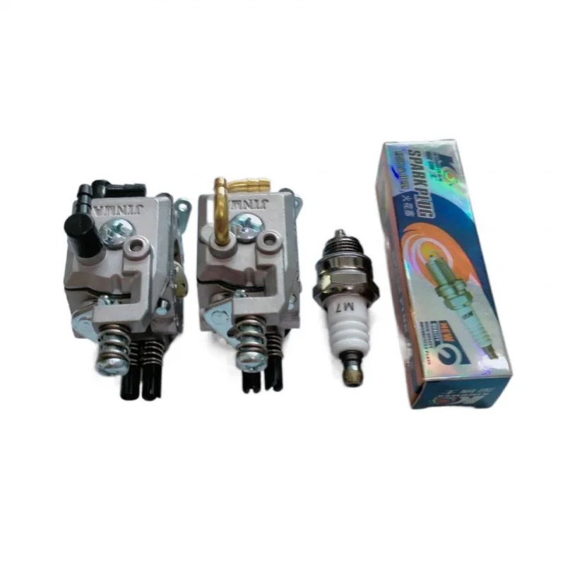 

For 45/52/58/59 325 Small logging saw copper Spout plastic spout carburetor （One spark plug is given as a gift）