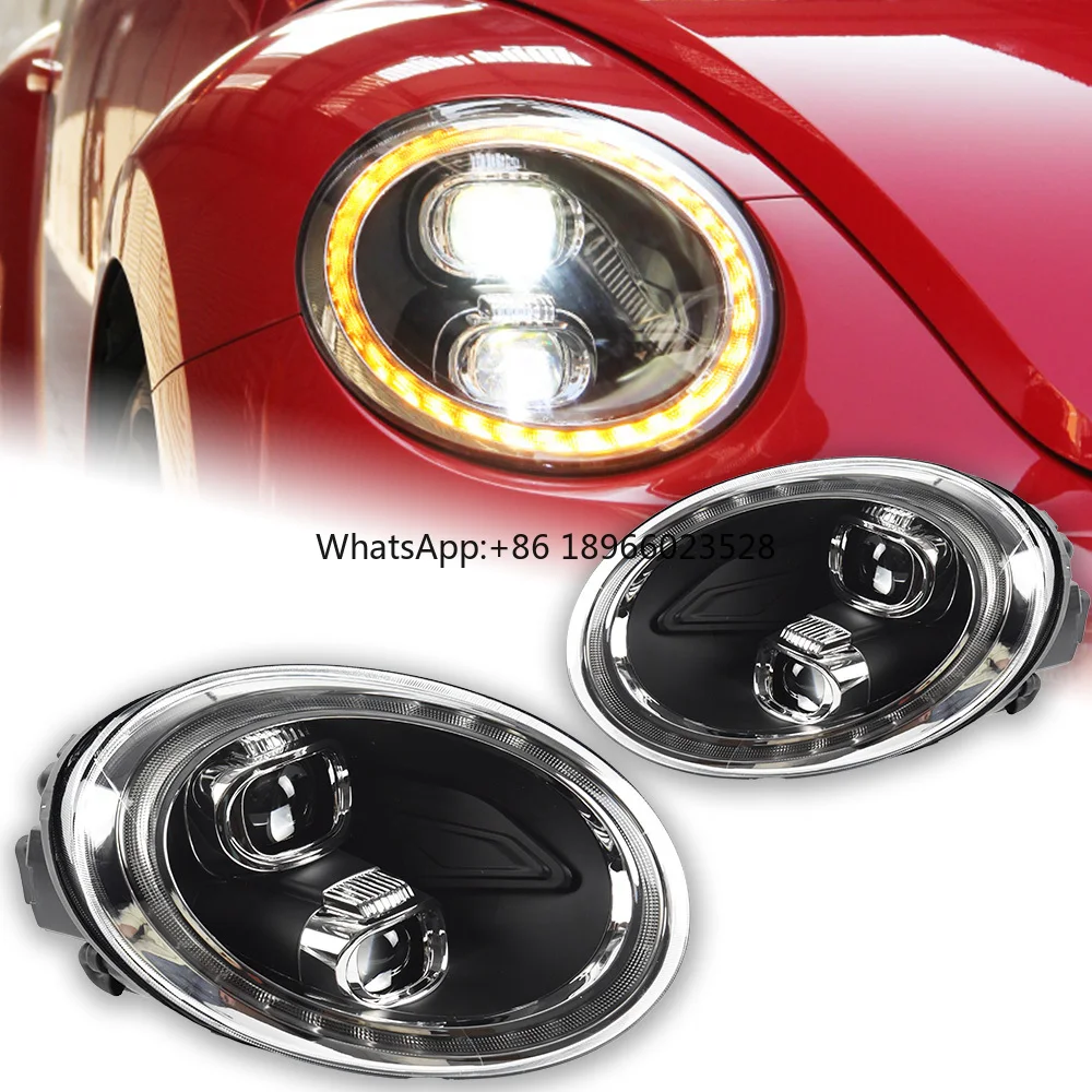 Head Lamp LED Headlights Drl Lens Automotive Accessories Car Lights for VW Beetle Headlight Projector 2013-2018 Dynamic Signal