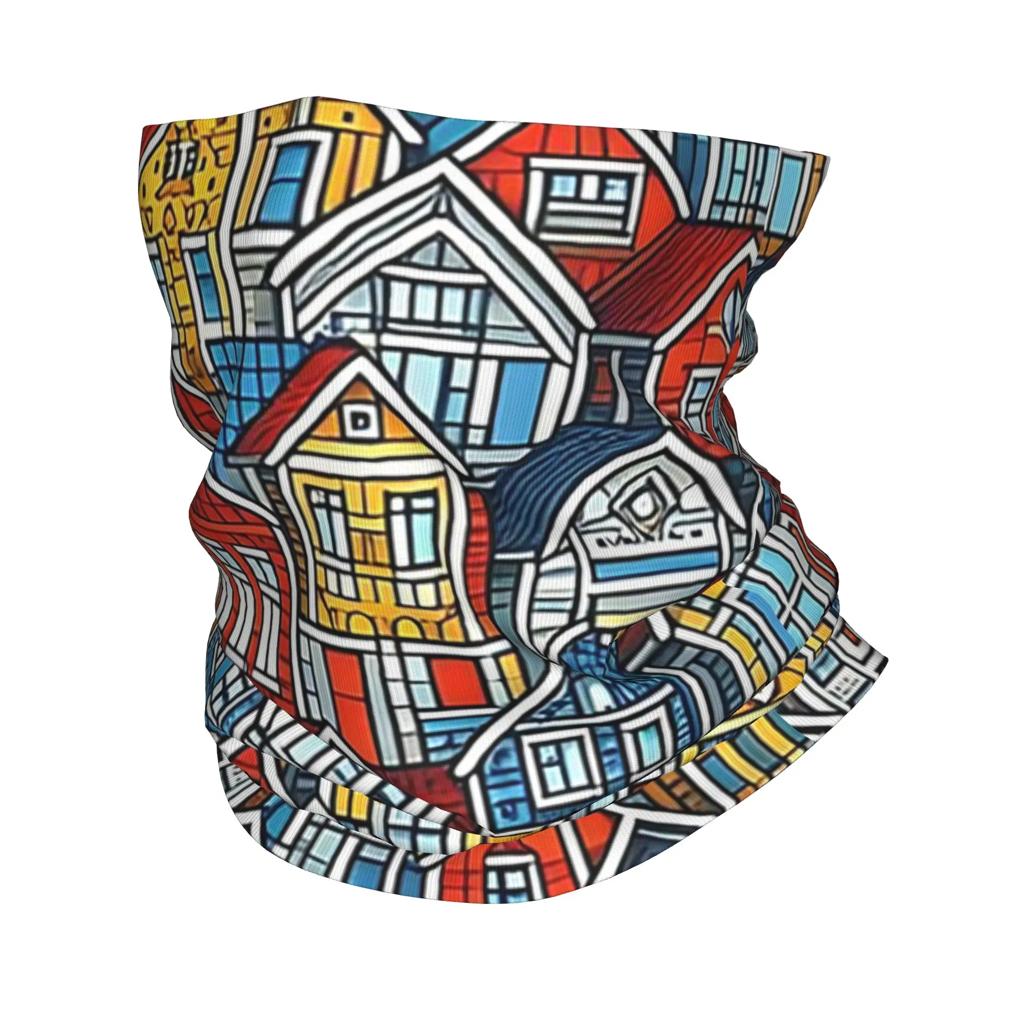 

Многофункциональный шарф-бандана с принтом в скандинавском и голландском стиле, пастельных тонов, унисекс, для езды на велосипеде, маска для лица