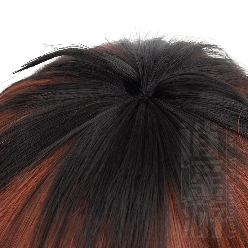 أنيمي هيو تارك كوس شعر مستعار 35 سنتيمتر اثنين لهجة الشعر القصير مقاومة للحرارة الاصطناعية الشعر هالوين حفلة تأثيري الباروكات + غطاء شعر مستعار