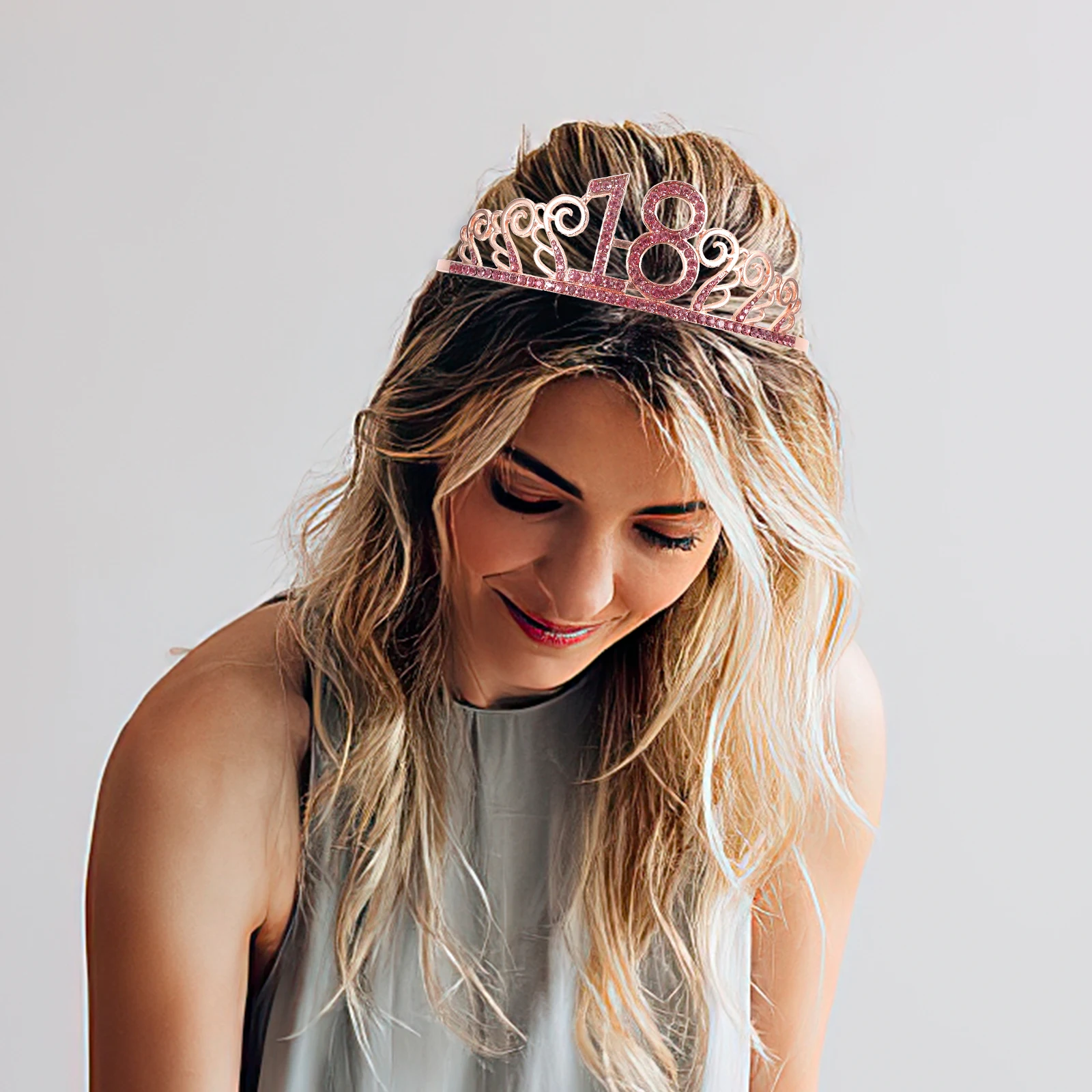 

Crystal Tiara Comb Crown for Women Birthday Headb s Queen Lattice Design Anti Rust Non Allergic 60th Party Gift Hair Accessory