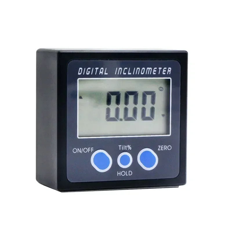 360 Degree Electronic Level Box Mini Digital Protractor Inclinometer Angle Finder Bevel Meter Magnetic Base Measuring Tools