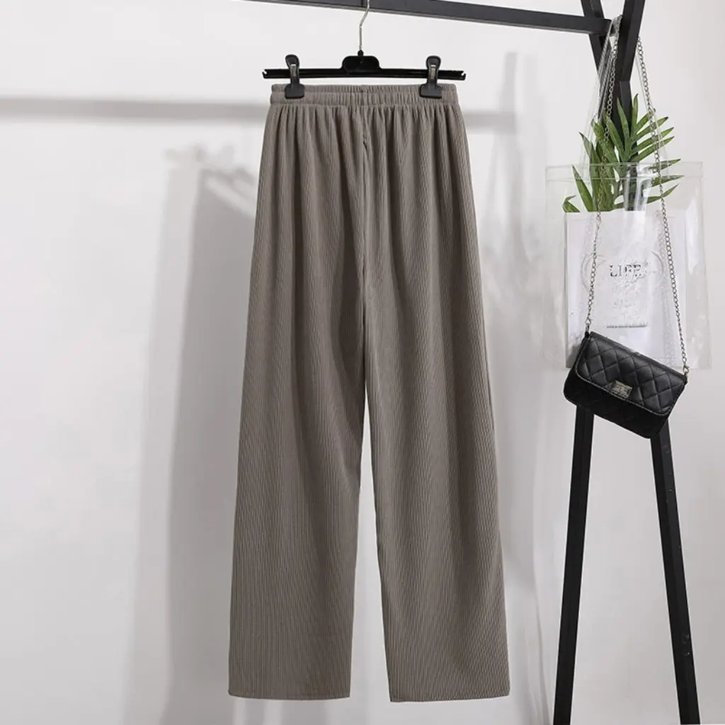 

Женские облегающие трикотажные повседневные брюки 300 Jin, свободные широкие брюки, весенняя модная одежда больших размеров