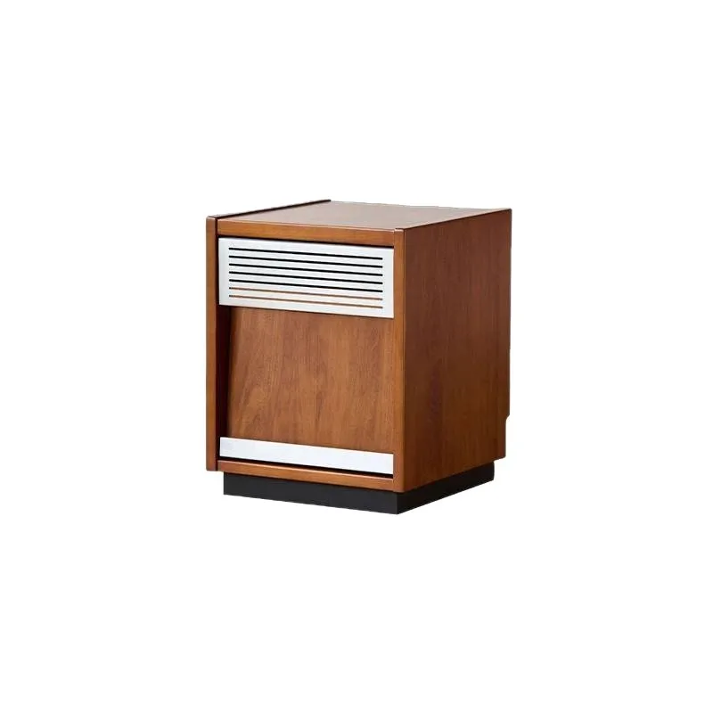 

Solid wood bedside table retro bedroom bedside table storage cabinet