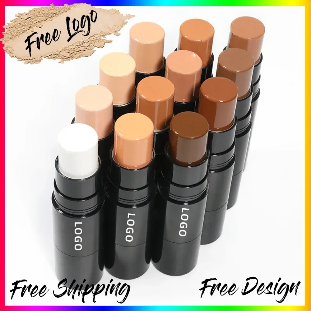 Double-headed Concealer Stick Private Label 2in1 Repairing Brightens Skin Tone Waterproof Sweatproof Trimming Face Makeup Custom