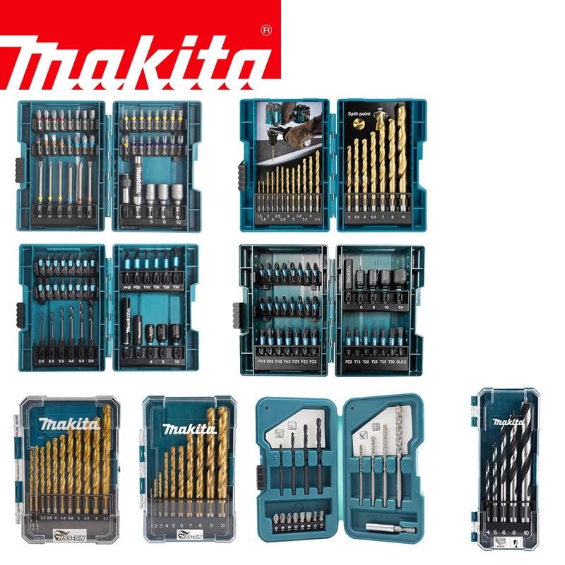 Makita-chave de Fenda Elétrica Acessórios da Ferramenta Elétrica Bits Manga Caixa Portátil Grupo Torção Broca Broca Elétrica Original