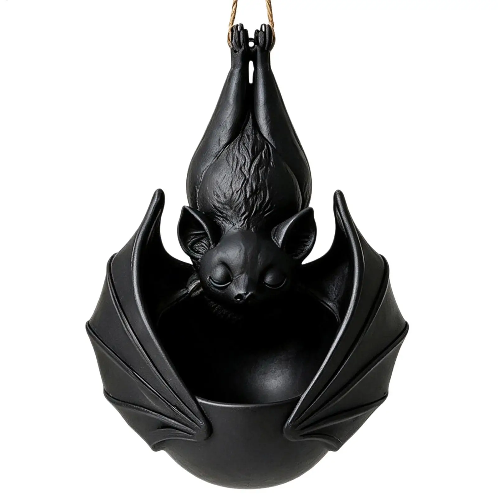 15cm Hanging Bat Plant Pot Halloween 3D Printed Gothic Indoor Planter Whimsical Flower Pot for Home Apartment Garden