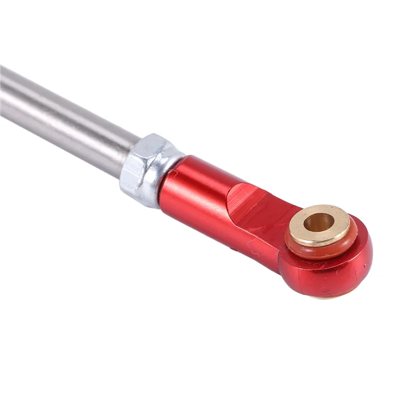 

4Pcs Adjustable Steering Link Rod Metal Rod End For 1/10 RC Crawler Car Axial Capra 1.9 UTB AXI03004 Parts,Red-Y04A