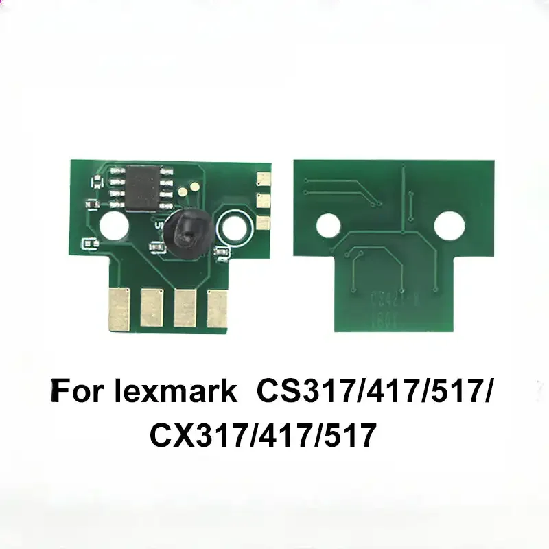 Chip de tóner para Lexmark CS317 CS4317 CS517 CX317 CX417 CX517 71B20K0 71B20C0 71B20M0 71B20Y0 Chips de cartucho de repuesto de reinicio de impresora