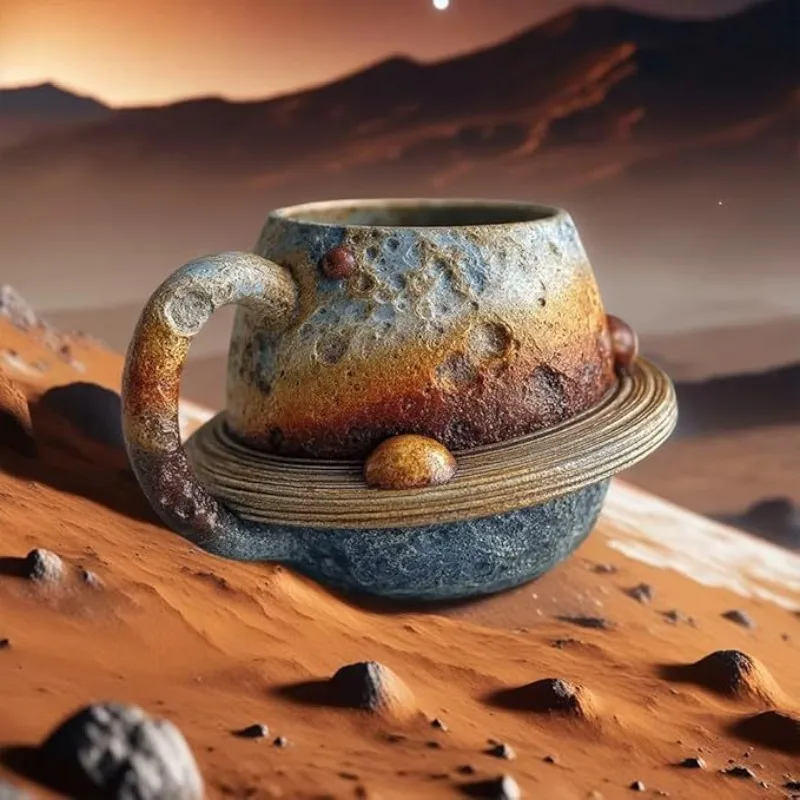 Space Resin Coffee Cup Tianxing Cup Series Moon Mars Jupiter Saturn Neptune Uranus Unique Cup Design Gift