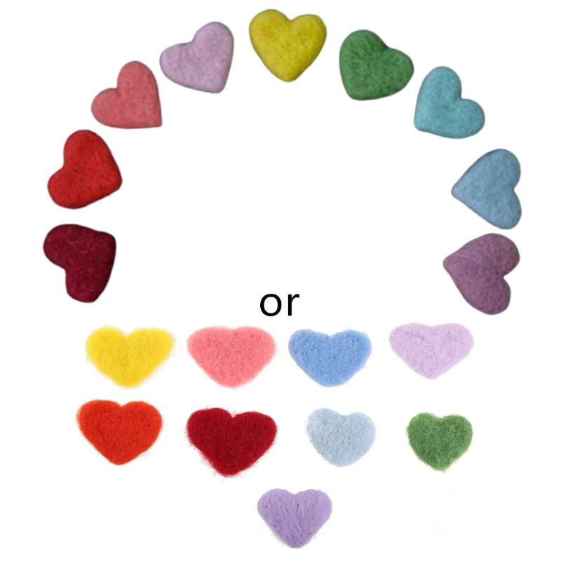 76HF 5/6/9 Pcs DIY Handmade Baby Felt Love Heart Stars Ornaments Home Party Decorations Newborn Photography Props Infant Photo